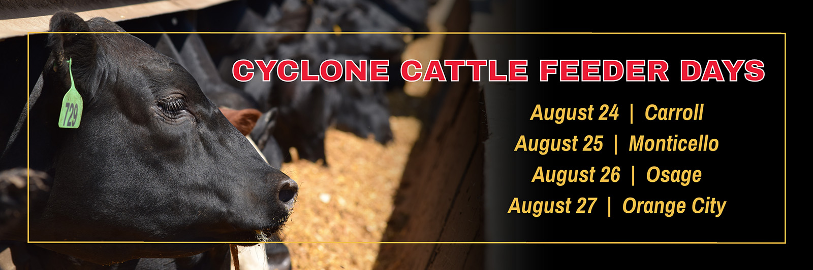Cyclone Cattle Feeders Day banner.